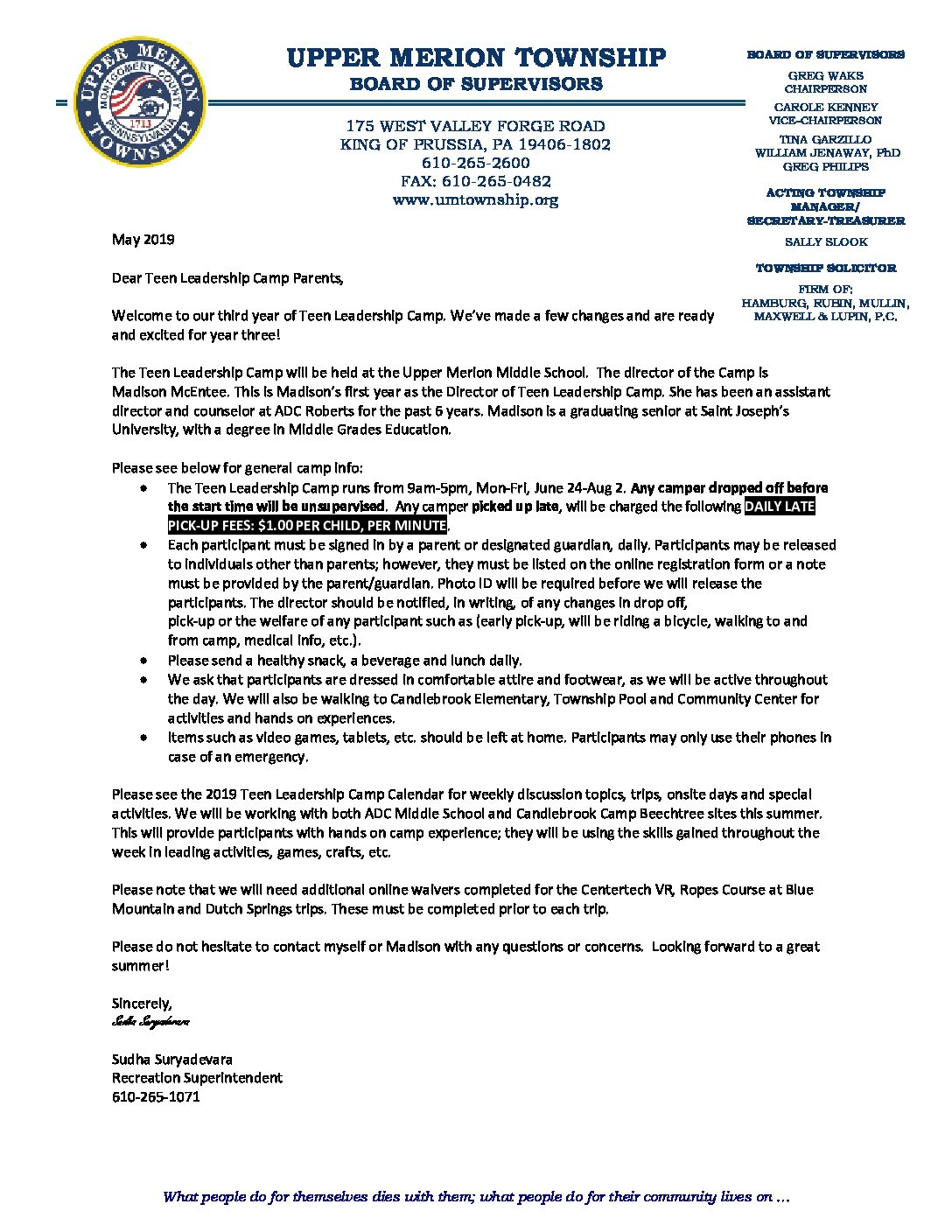 2019tl-welcomeletter – Upper Merion Township